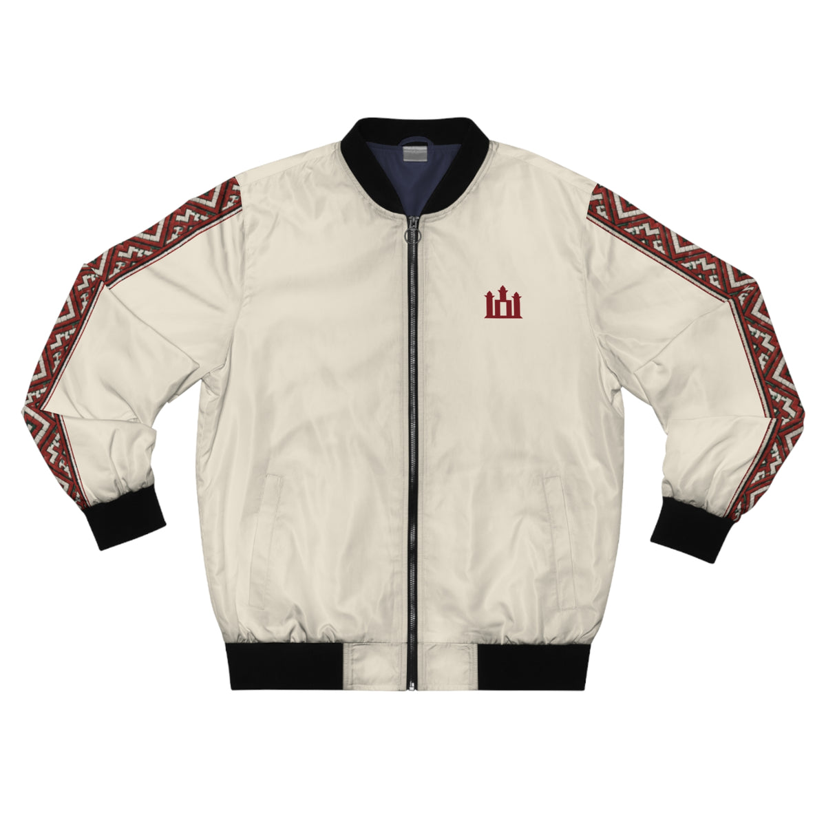 Natural Ivory Men's Bomber Jacket Atgimimas
