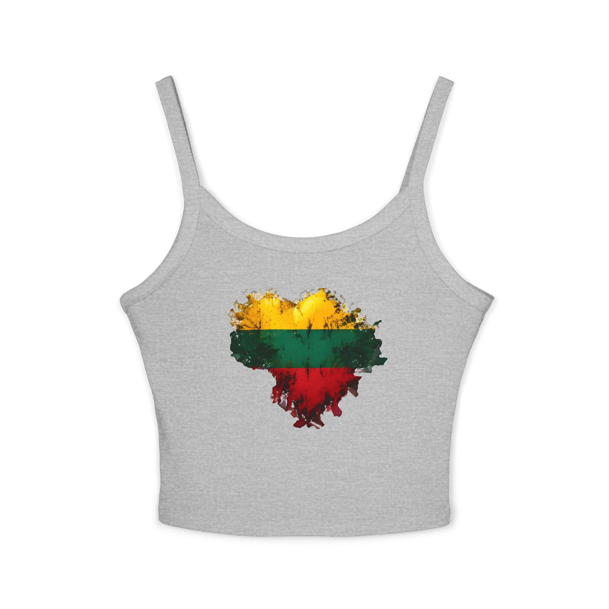 Lithuanian Splatter Heart, Women's Spaghetti Strap Tank Top