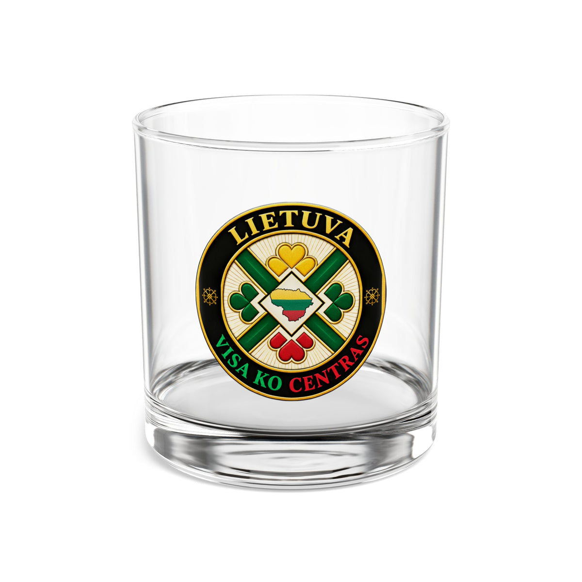 Lietuva Visa Ko Centras (Black); Rocks Glass, 10oz