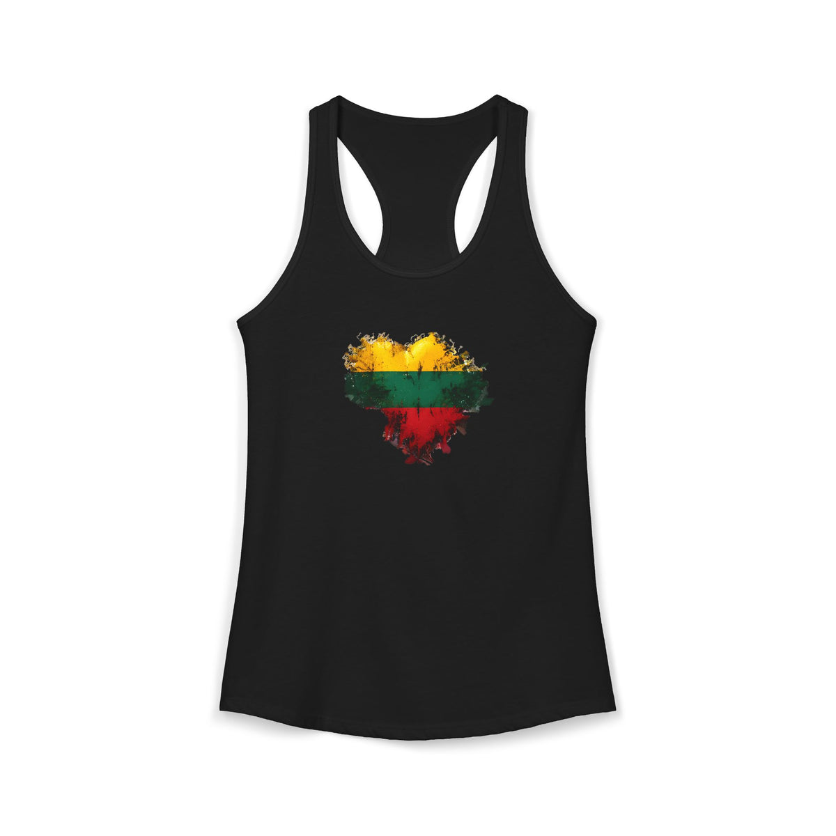 Lithuanian Splatter Heart, Women's Ideal Racerback Tank