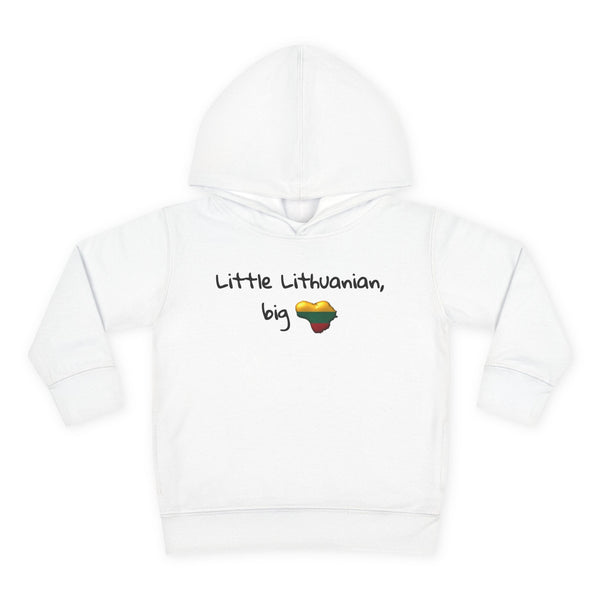 Little Lithuanian Big Heart, Toddler Pullover Lithuanian Heart Design Fleece Hoodie