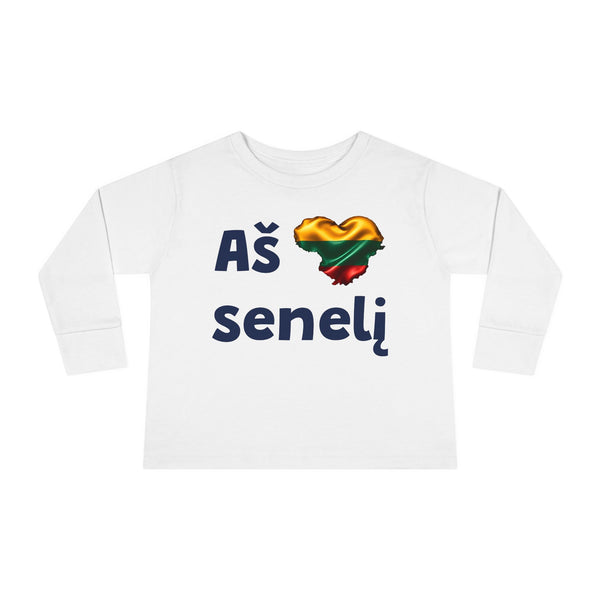 Aš Heart Sinelį, Toddler Long Sleeve Tee
