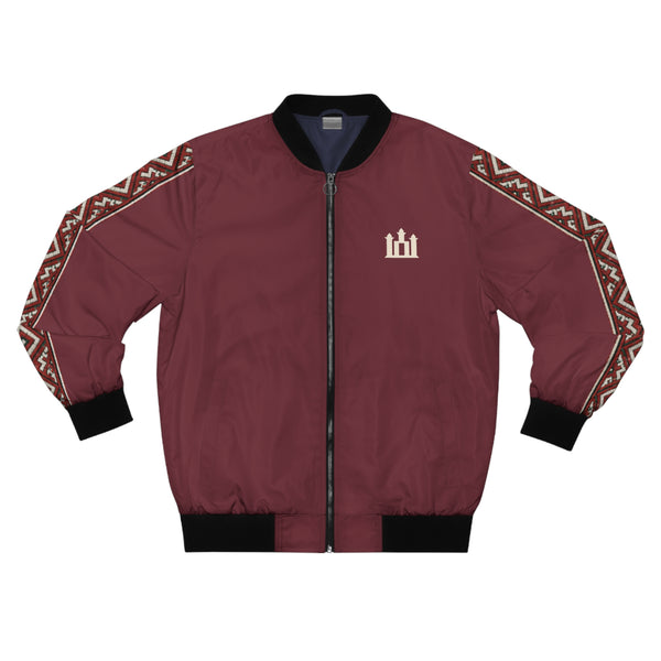 Burgandy Men's Bomber Jacket Atgimimas