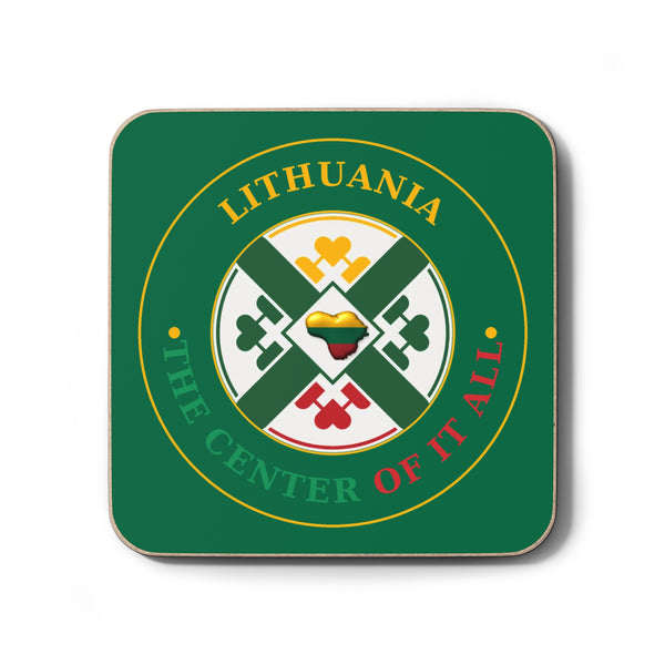 Lithuanian Center of it All Hardboard Back Coaster