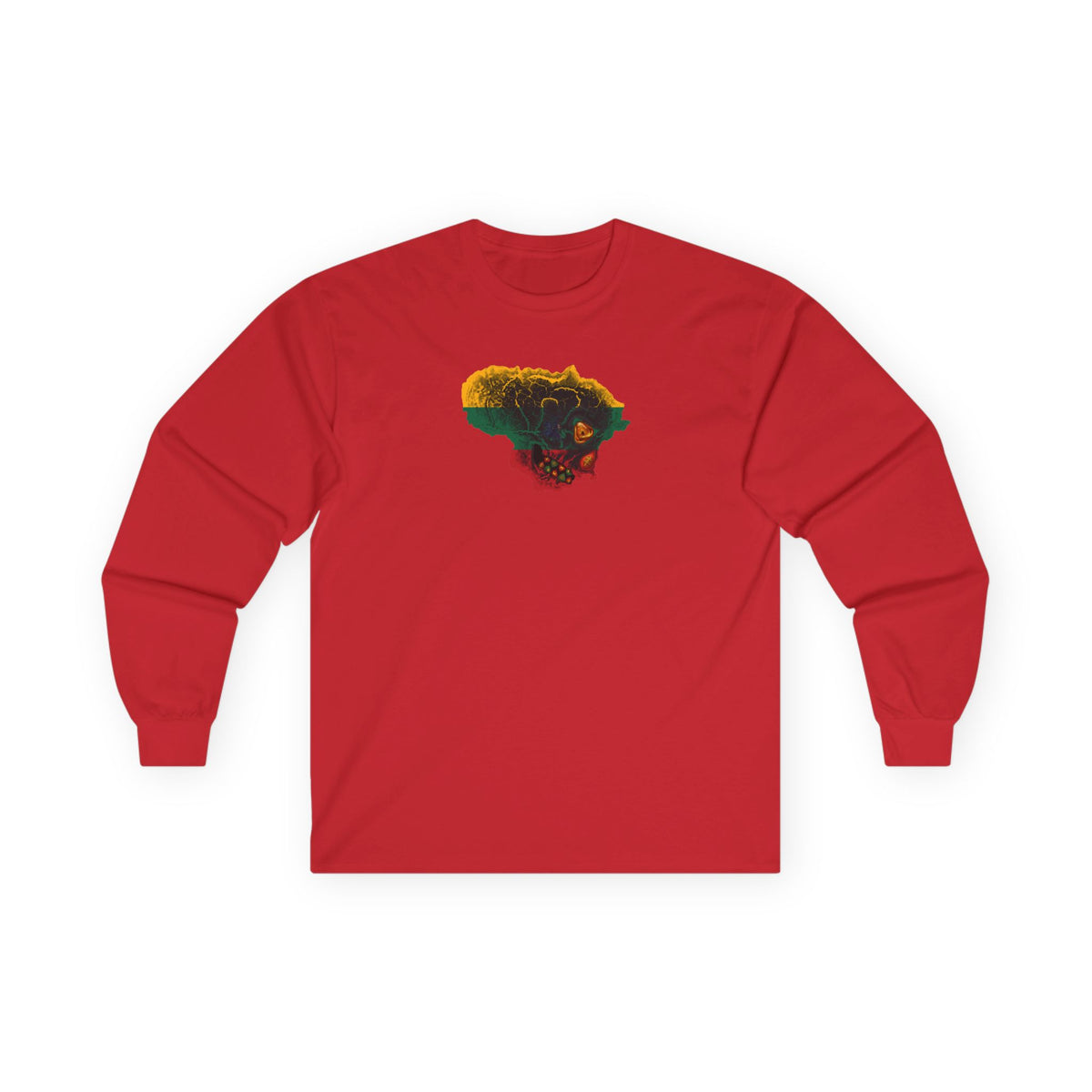Lithuanian Blackened Flag Skull, Unisex Ultra Cotton Long Sleeve Tee