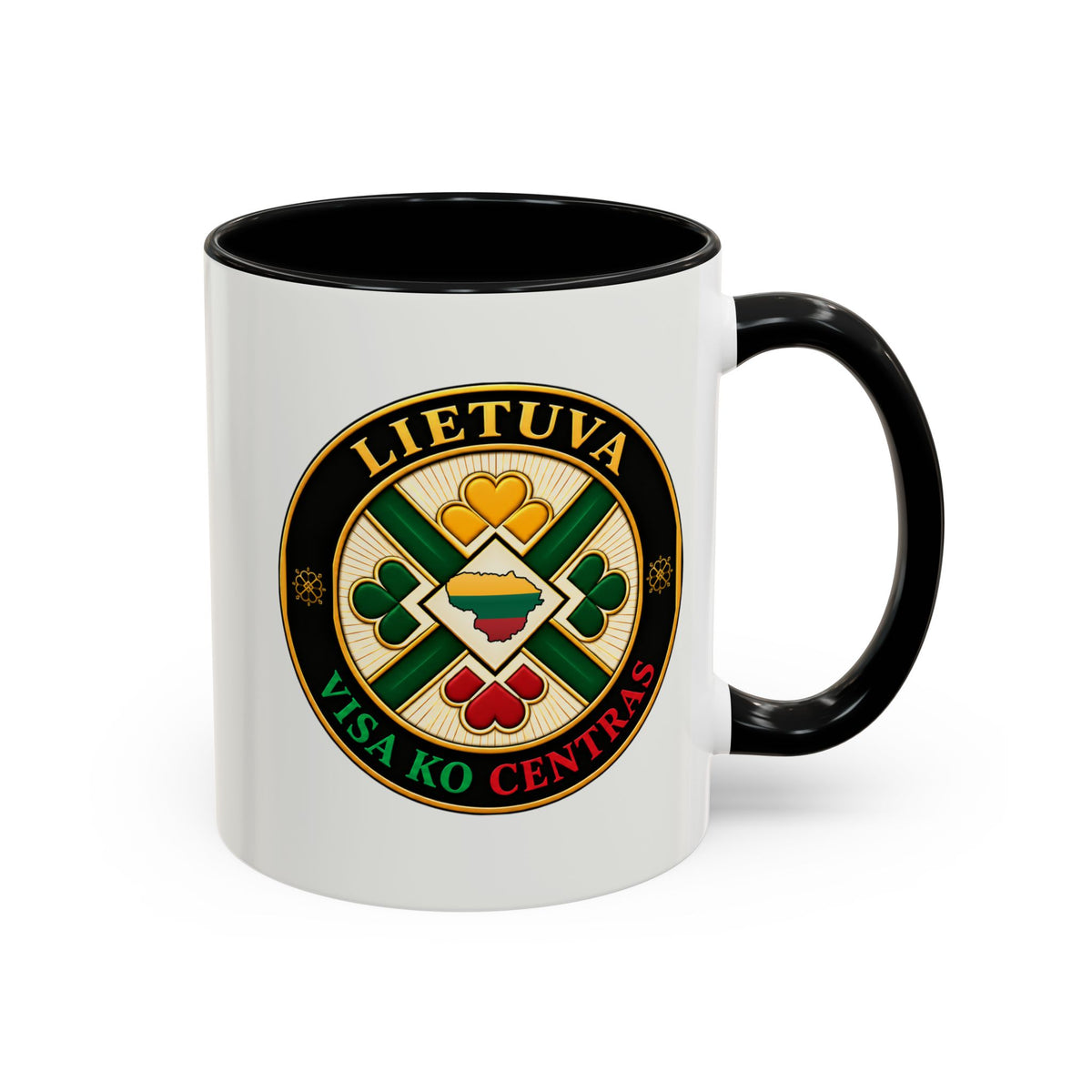 Lithuanian Forest Heart; Lietuva Visa Ko Centras; Accent Coffee Mug (11, 15oz)