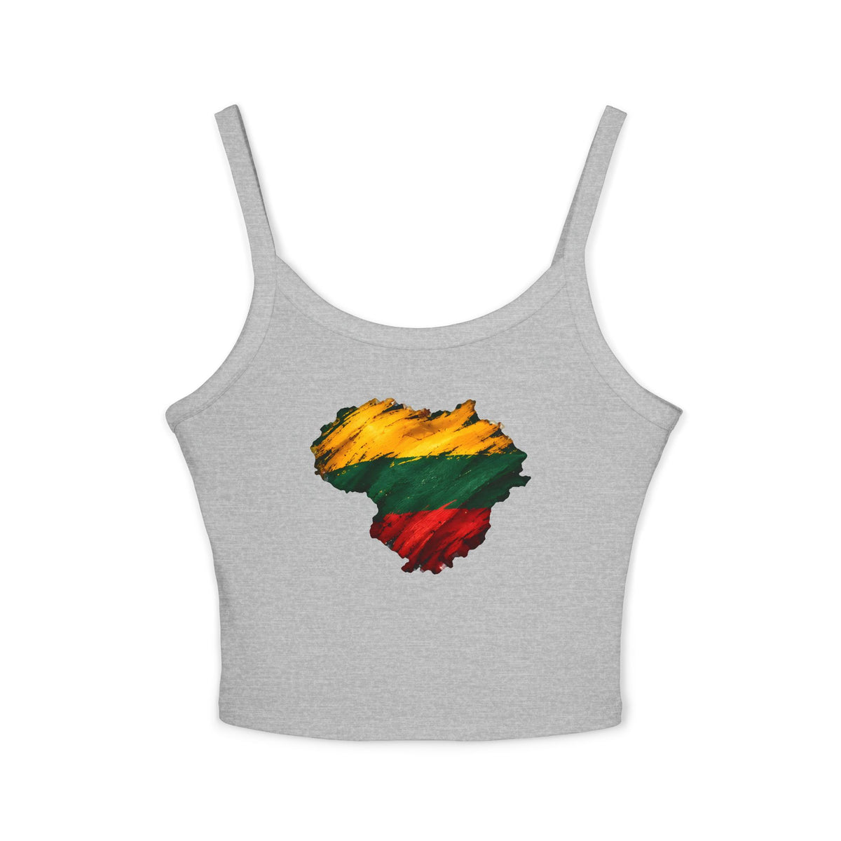 Lithuanian Brushstroke Heart, Women's Spaghetti Strap Tank Top