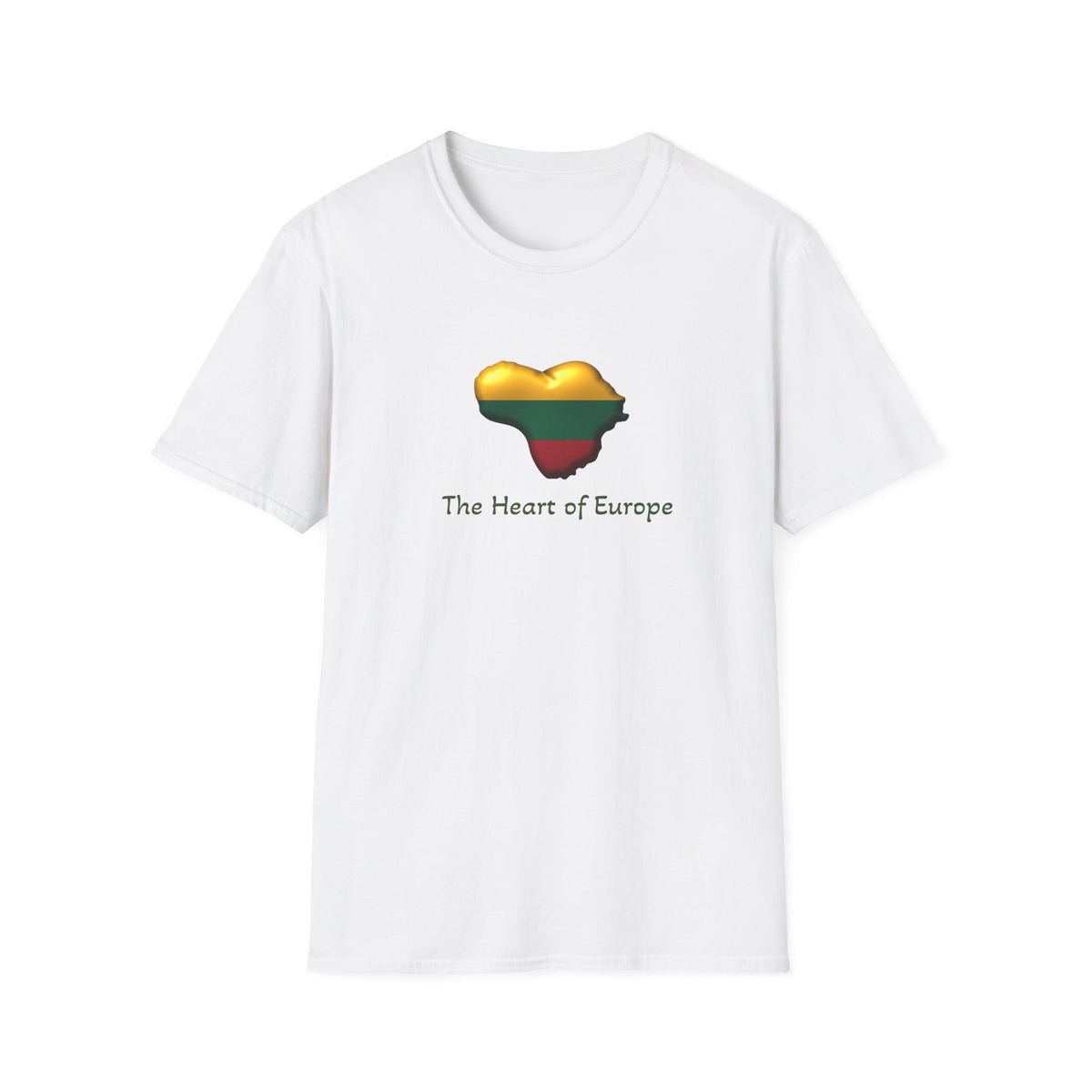 Lithuania Heart Map T-Shirt | The Heart of Europe Flag Design