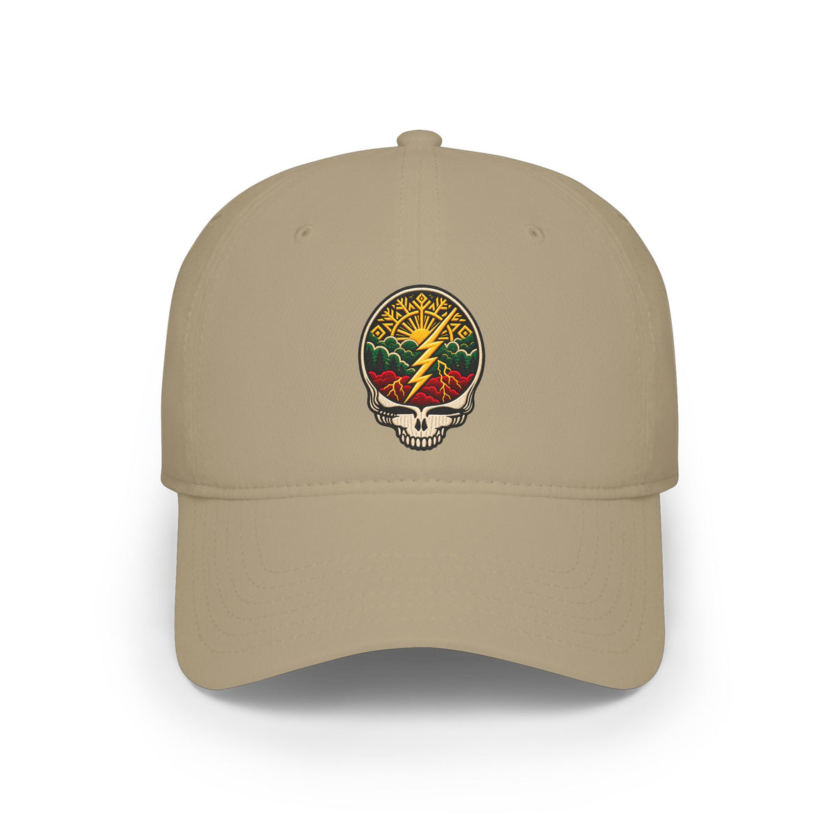 Lithuanian Lightning Bolt Design, Low Profile Baseball Cap