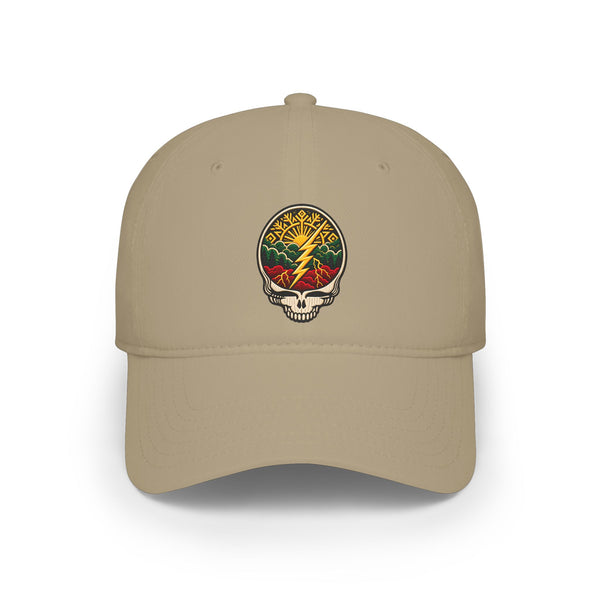 Lithuanian Lightning Bolt Design, Low Profile Baseball Cap