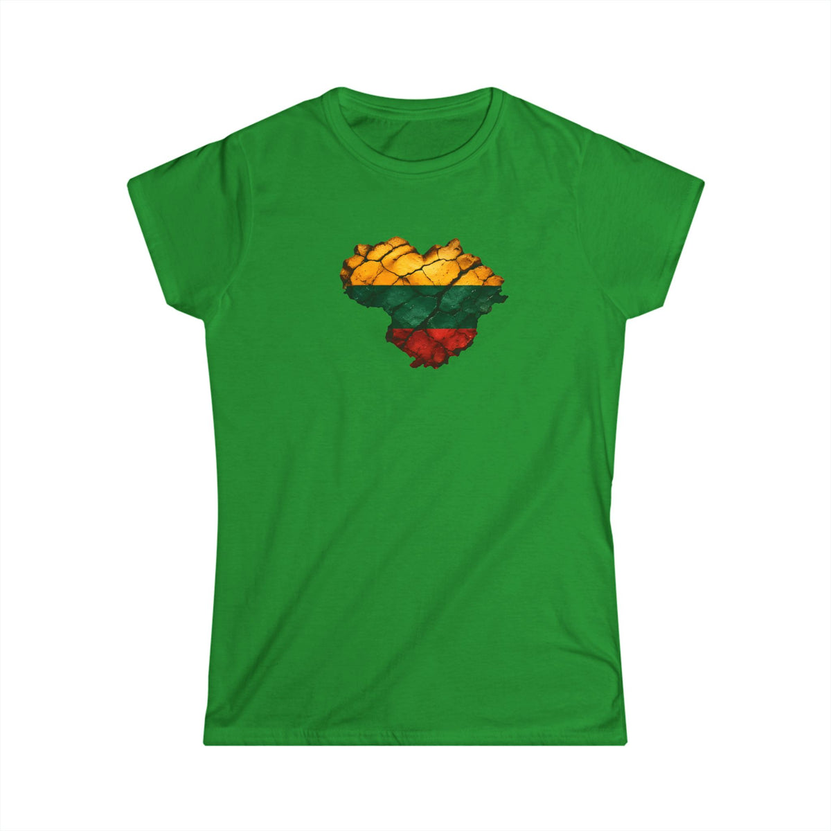 Lithuanian Cracked Earth Heart, Women's Softstyle Tee