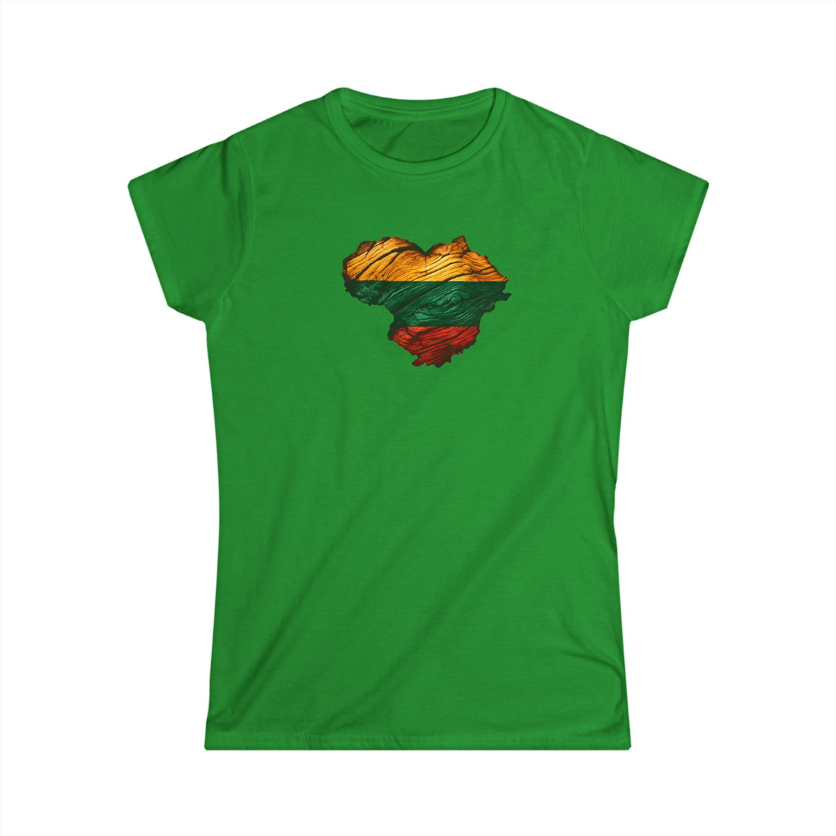 Lithuanian Carved Wood Heart, Women's Softstyle Tee