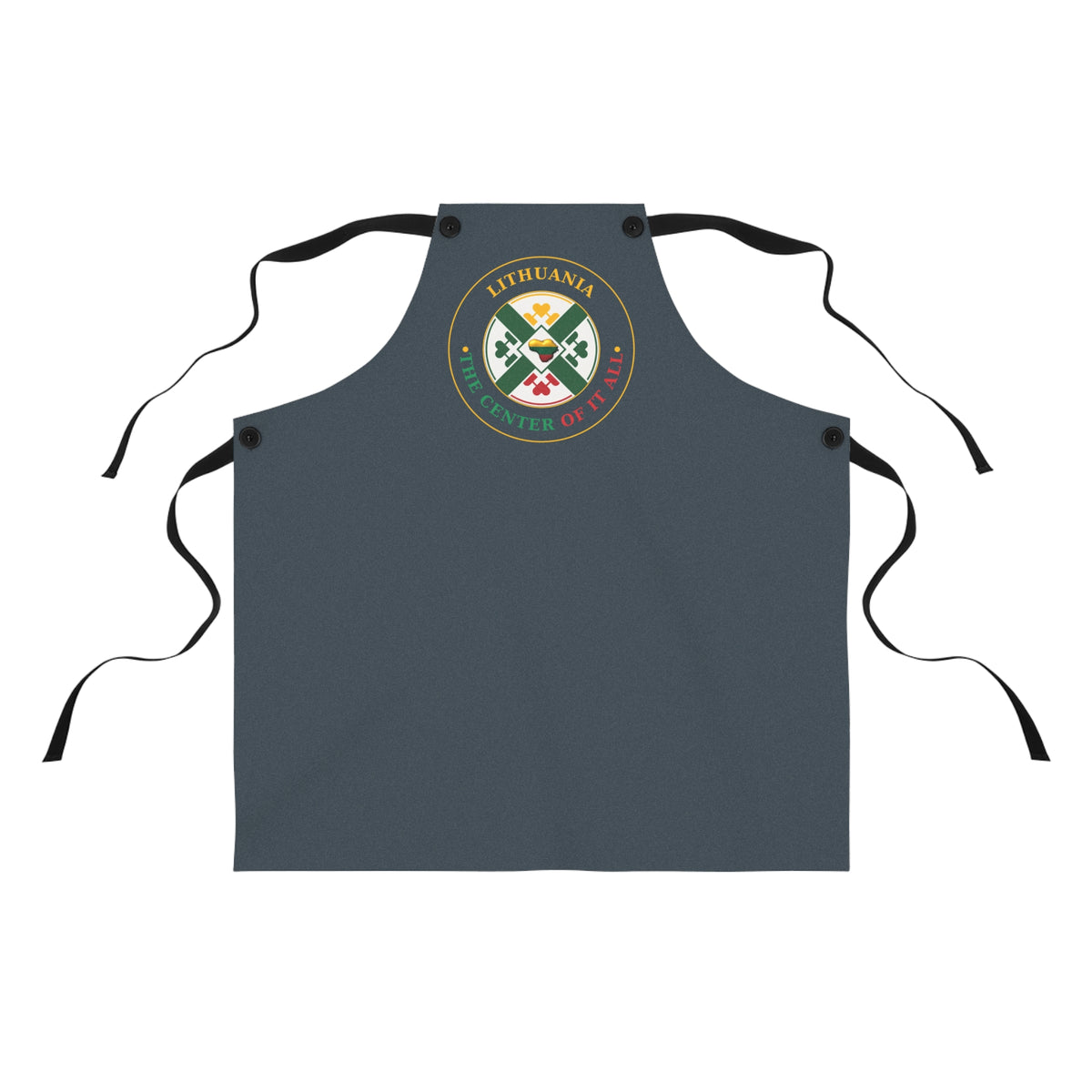 Lithuania the Center of it All, Apron, Charcoal