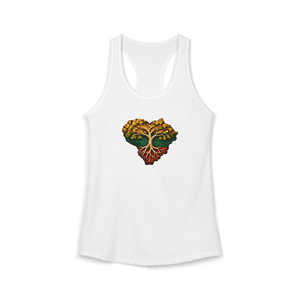 Lithuanian Tree of Life Heart Women's Ideal Racerback Tank