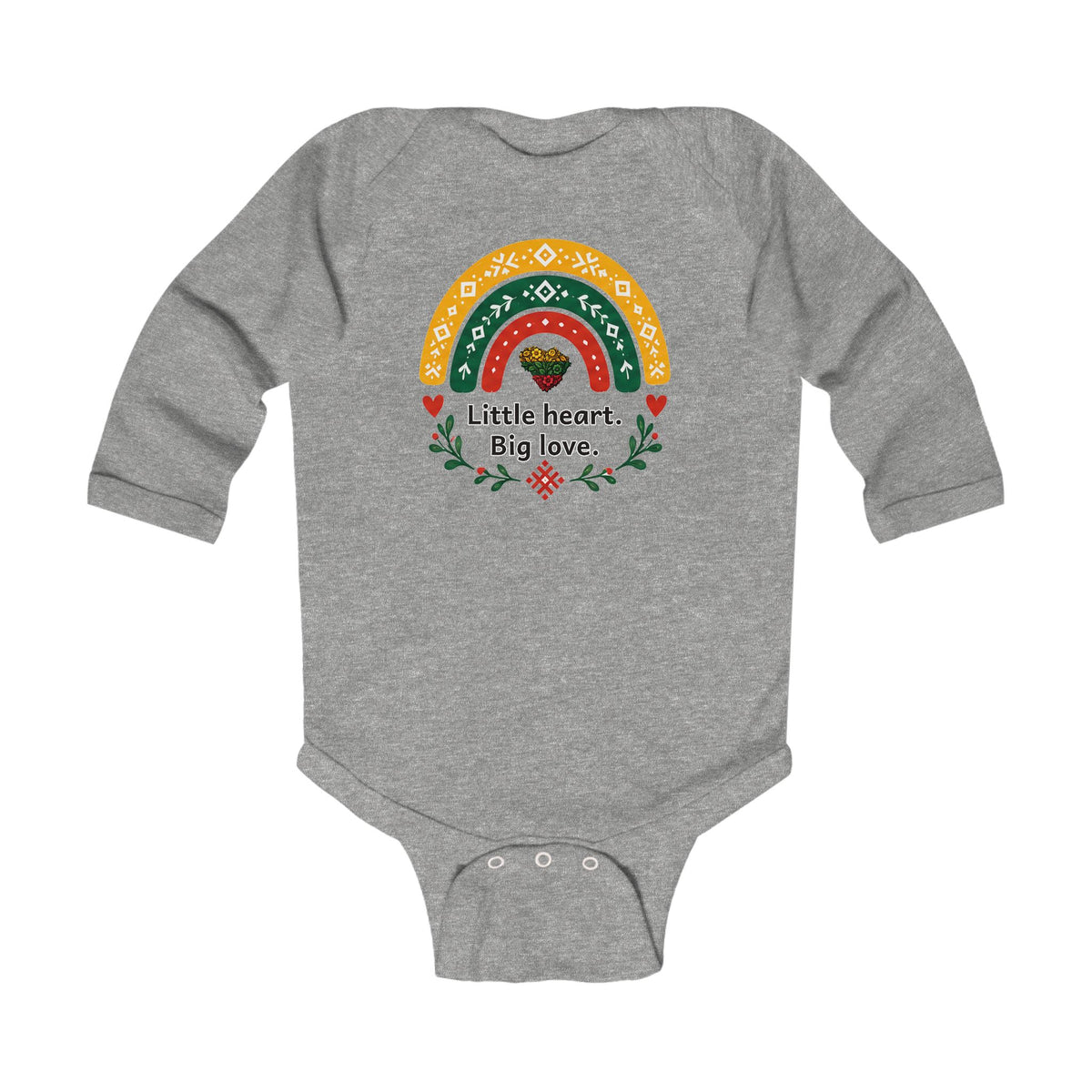 Little Heart Big Love, Infant Long Sleeve Bodysuit