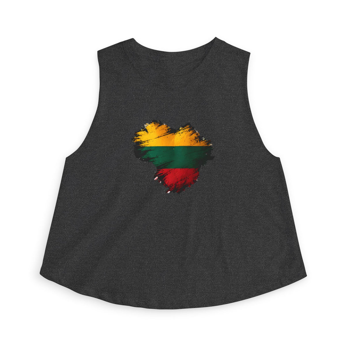 Lithuanian Grunge Heart, Women's Crop Top