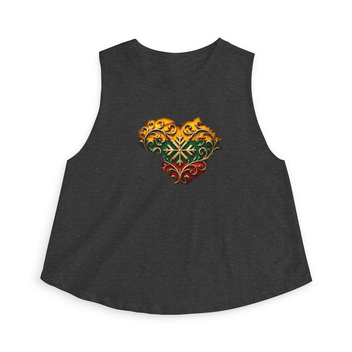 Lithuanian Gold Heart, Women's Crop Top