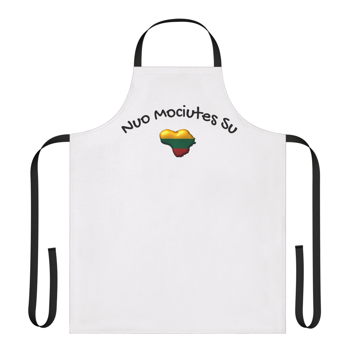 Lithuania Flag Heart Map Apron | Kitchen Apron