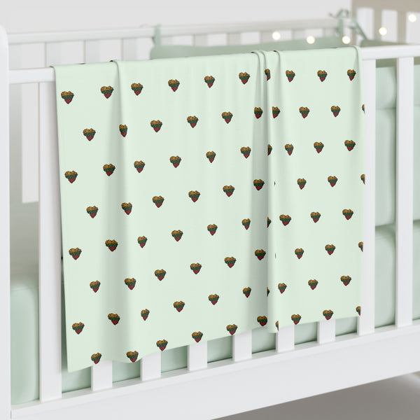 Lithuanian Flower Heart, Baby Swaddle Blanket