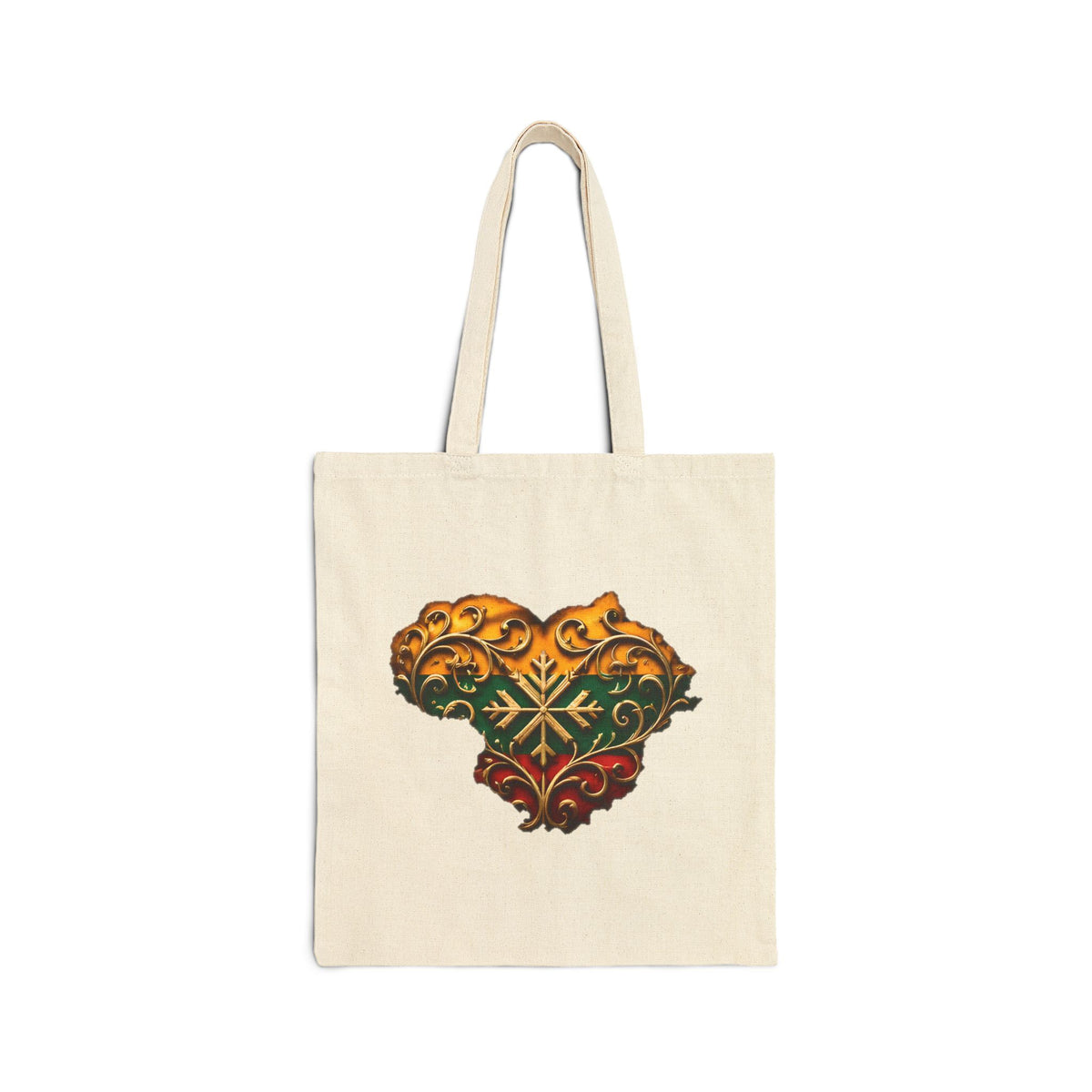 Golden Heart, Cotton Canvas Tote Bag