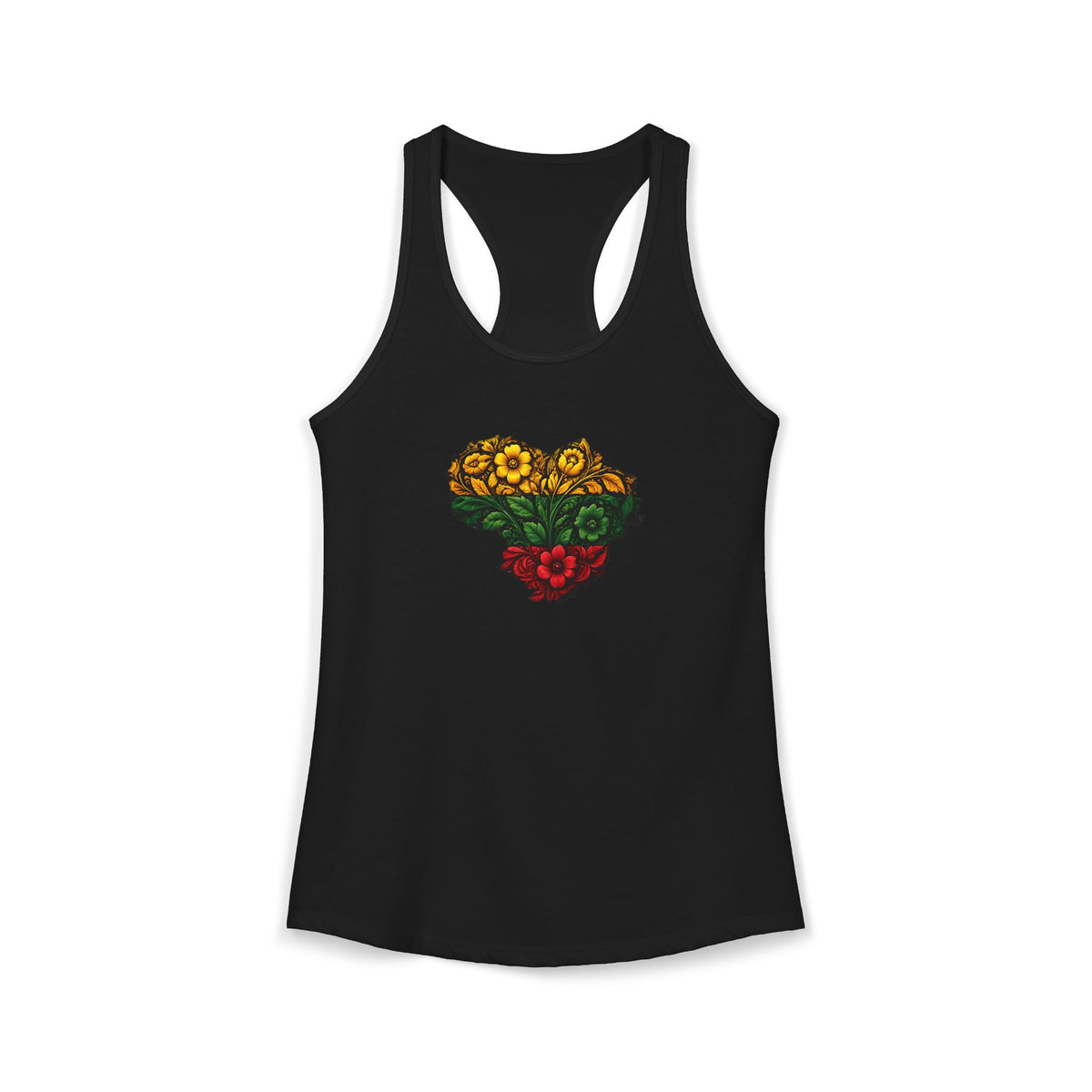 Lithuanian Flower Heart, Women's Ideal Racerback Tank