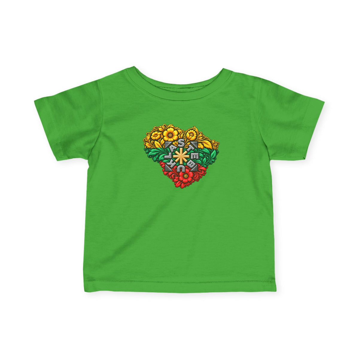 Stebuklas Floral heart, Infant Fine Jersey Tee