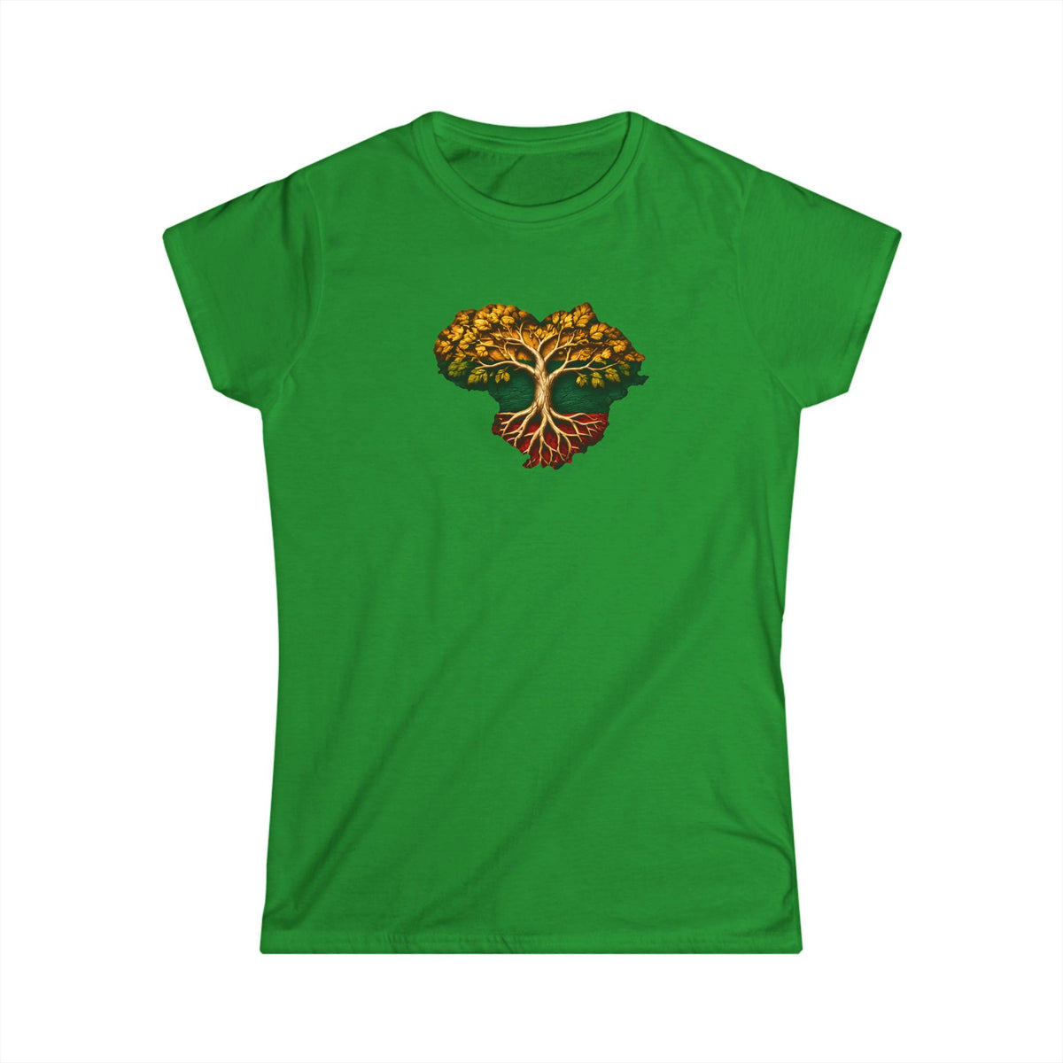 Lithuanian Tree of Life Heart, Women's Softstyle Tee