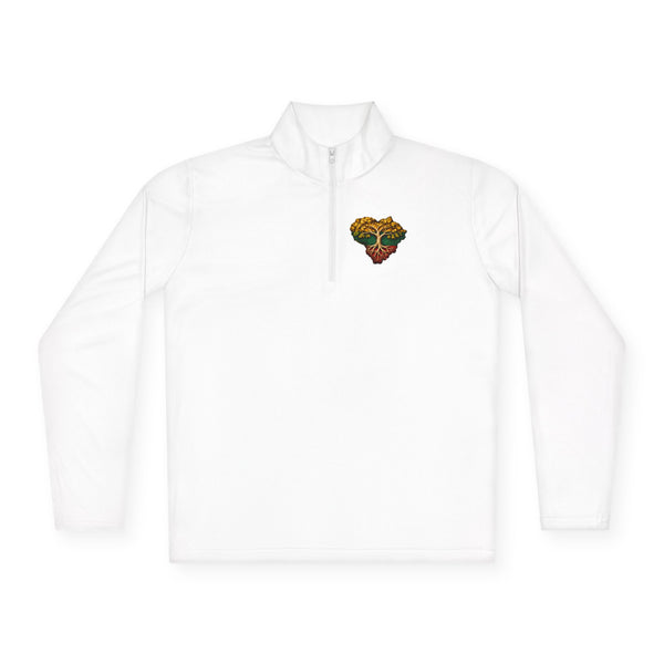 Lithuanian Heart Tree of Life Design on front, Lietuva, Visa Ko Centras on back, Unisex Quarter-Zip Pullover