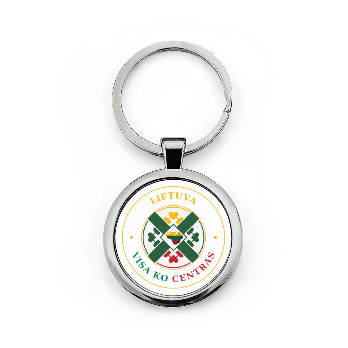 Round Stainless Steel Keychain