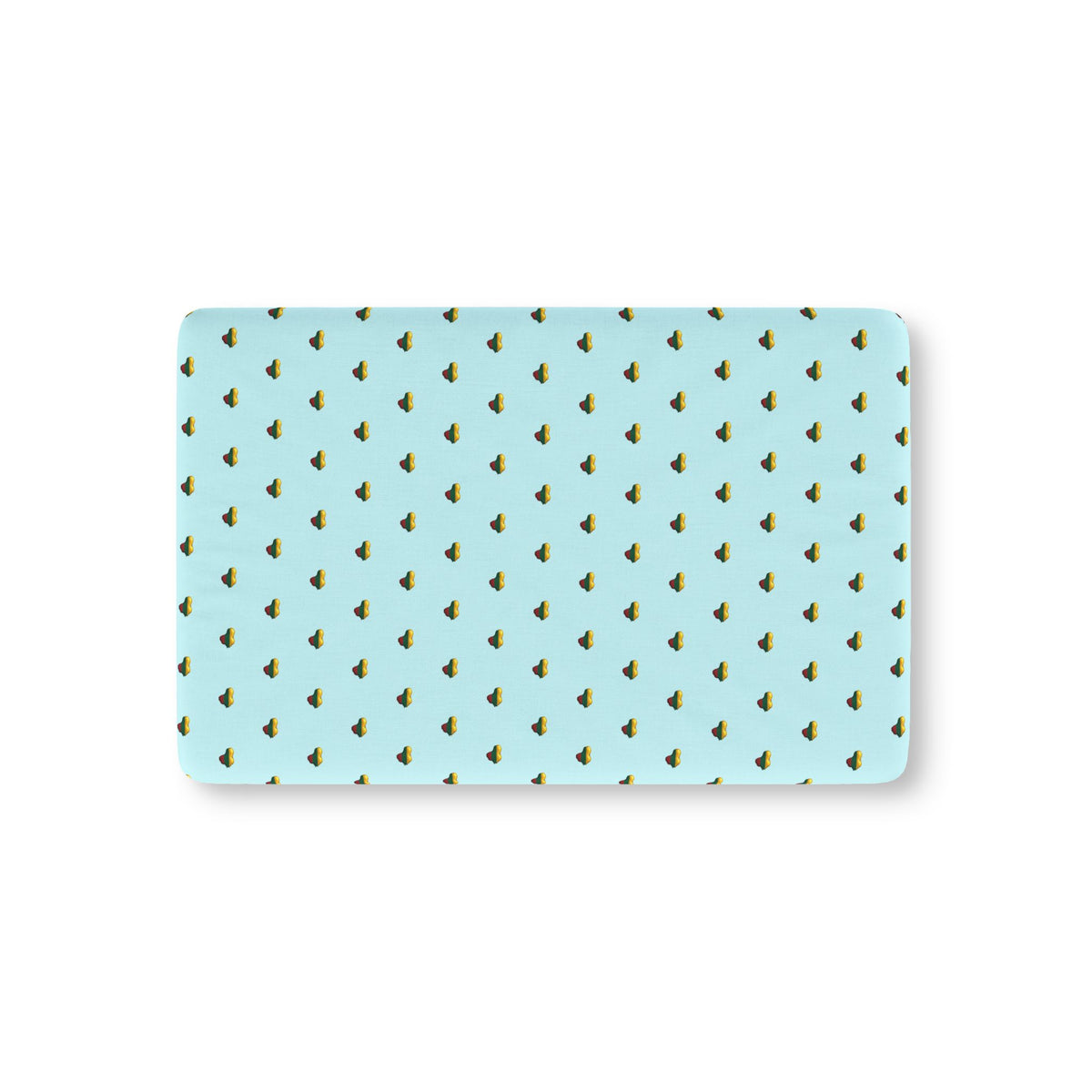 Lithuanian Herat Pattern, Baby Fitted Crib Sheet, Soft Blue