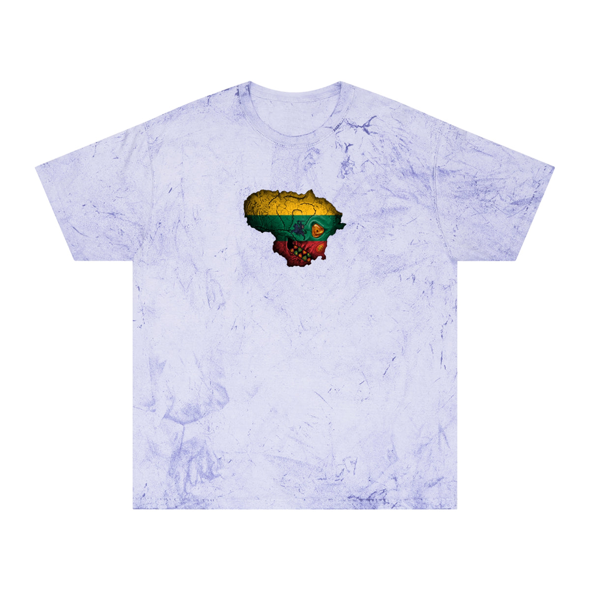 Lithuanian Flag Skull, T-Shirt, Edgy