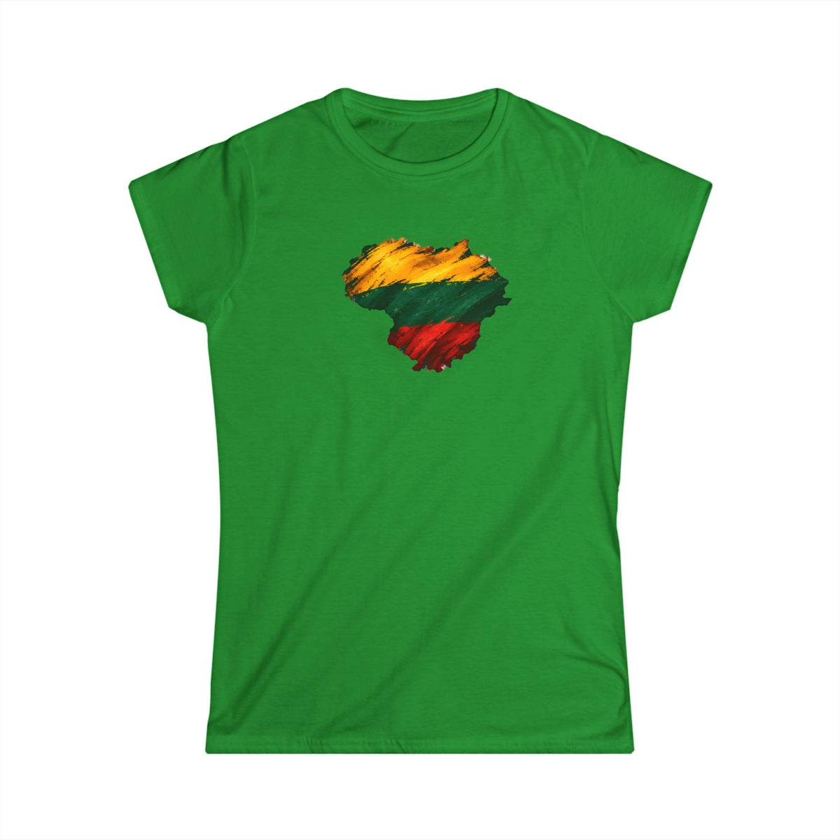 Lithuanian Brushstroke Heart, Women's Softstyle Tee