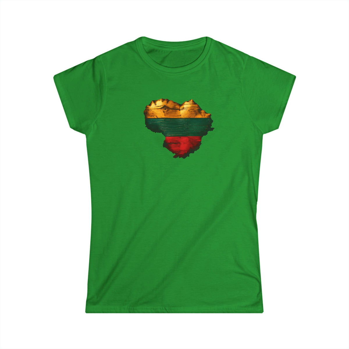 Lithuanian Wooden Heart, Women's Softstyle Tee