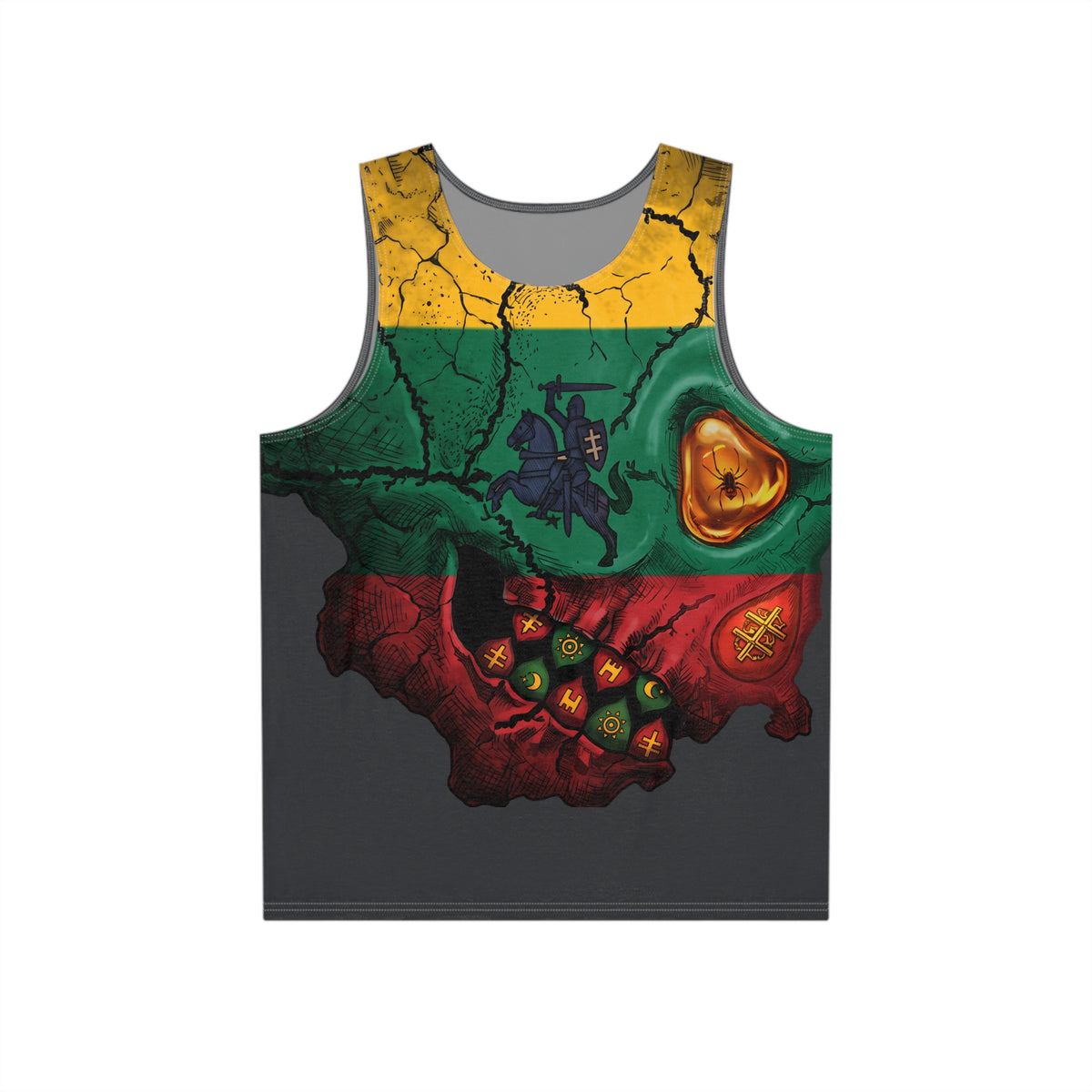 Lithuanian Flag Skull, Men's Tank