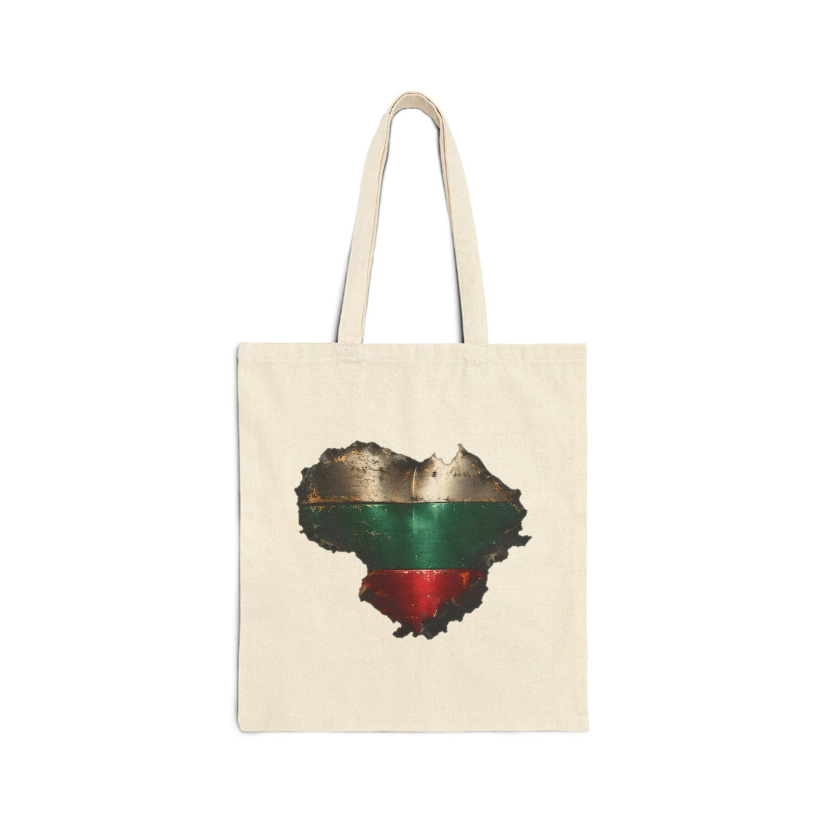 Weathered Metal Heart, Cotton Canvas Tote Bag