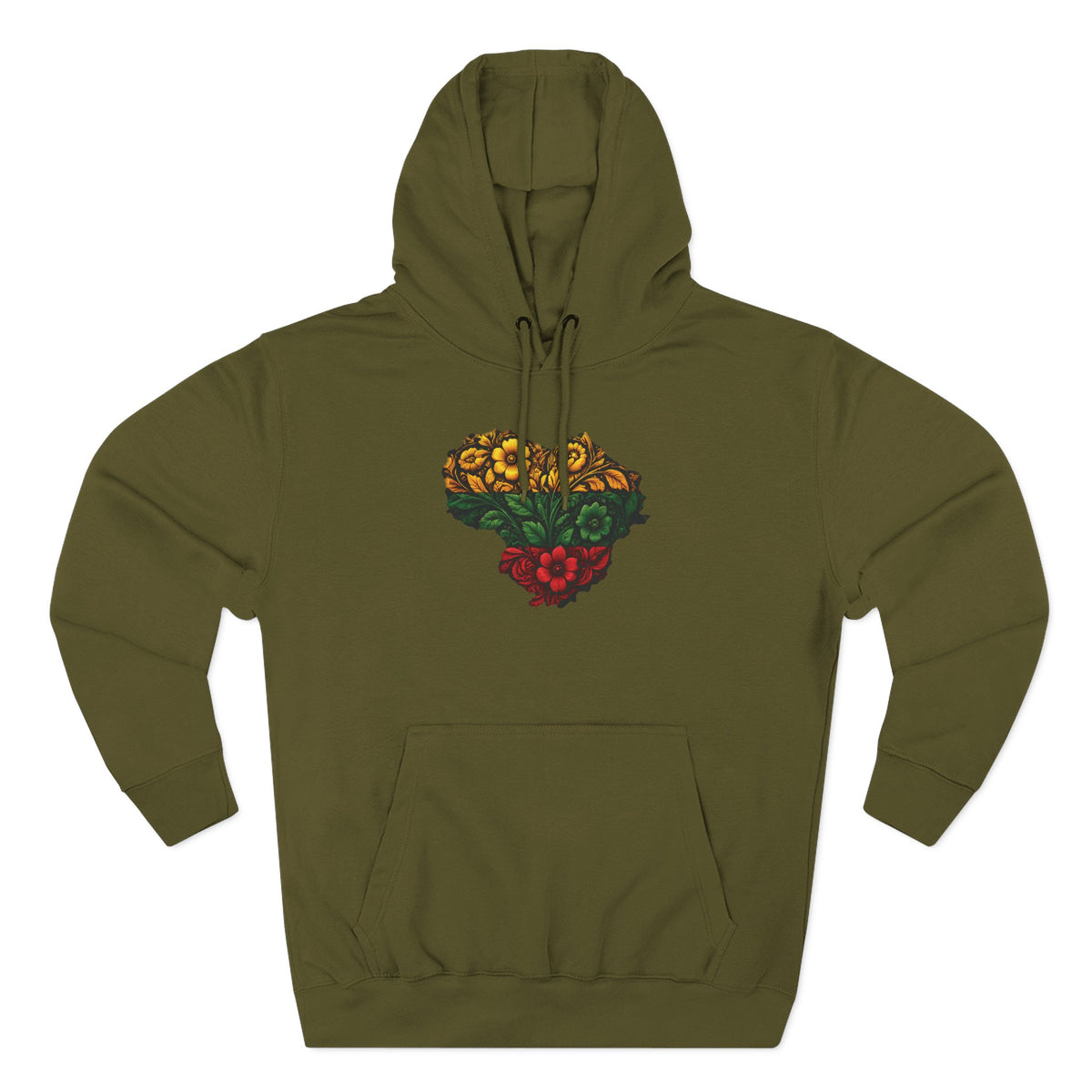 Lithuanian Floral Heart, front, The Center of it All, back