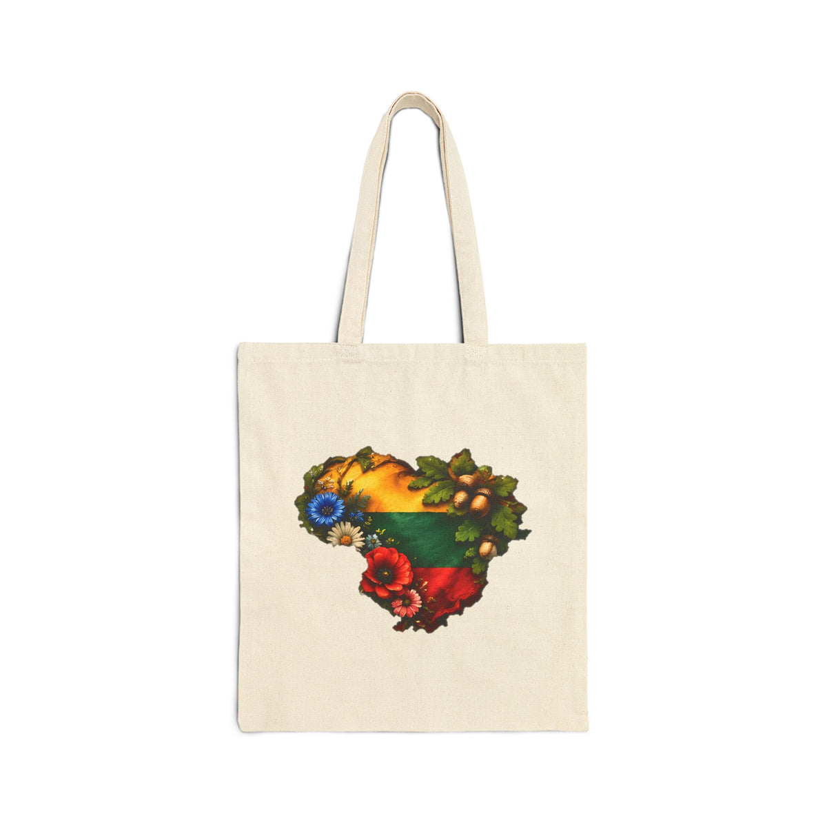 Wildflower Heart, Cotton Canvas Tote Bag