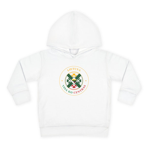 Lithuania Visa Ko Centre Lithuanian Heart Design Toddler Pullover Fleece Hoodie
