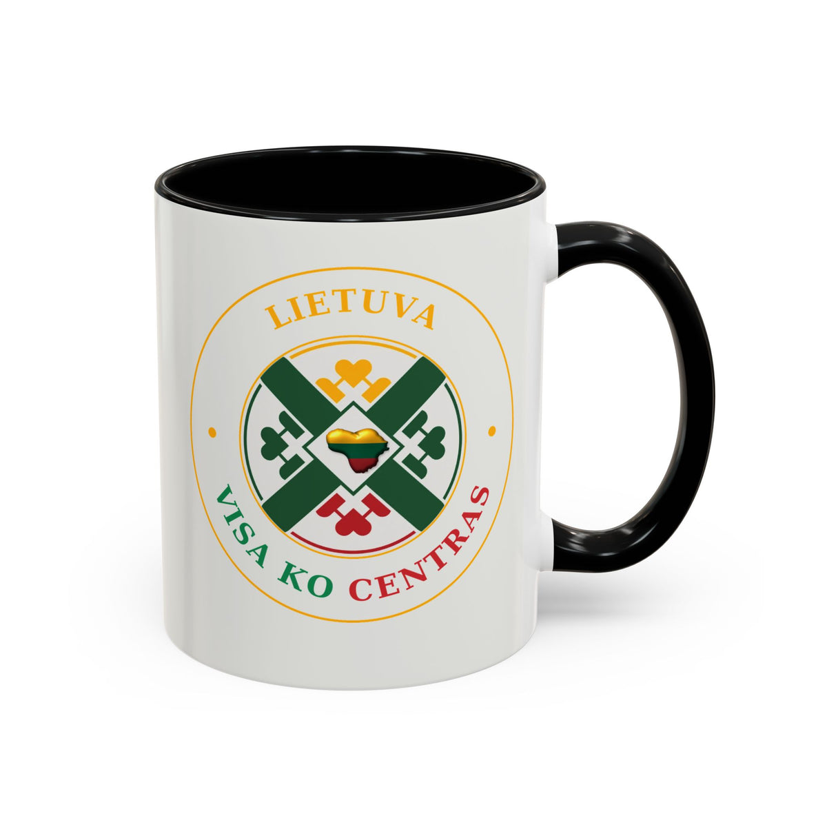 Copy of Lithuanian Forest Heart; Lietuva Vis Ko Centras; Accent Coffee Mug (11, 15oz)