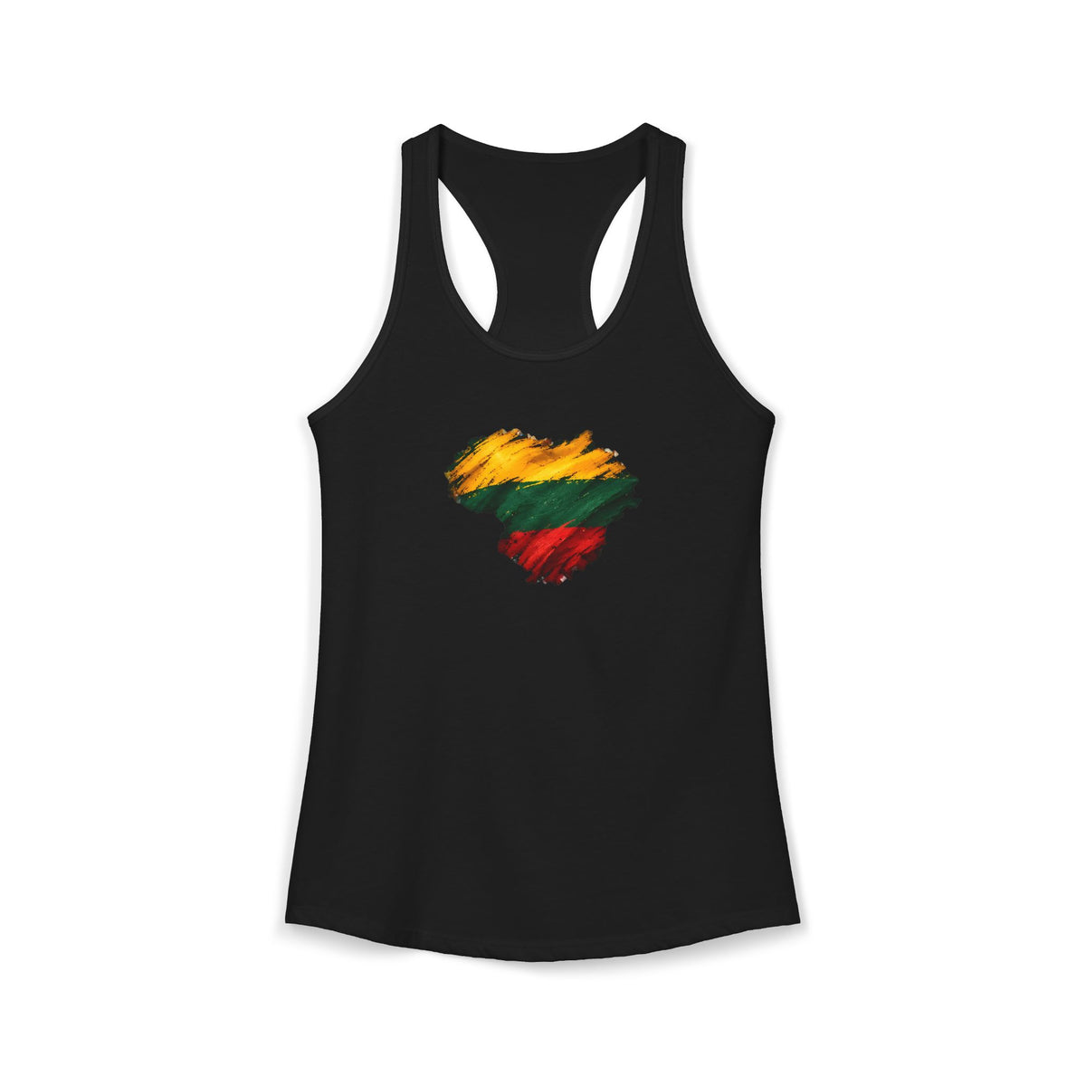 Lithuanian Brushstroke Heart, Women's Ideal Racerback Tank