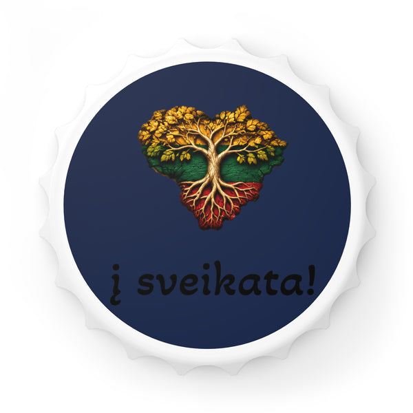 Lithuanian Tree of Life Heart Design, Bottle Opener