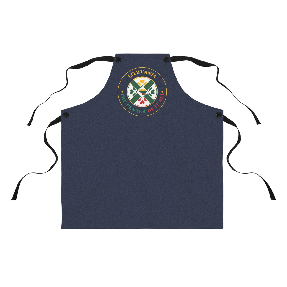 Lithuania the Center of it All, Apron, Navy Blue