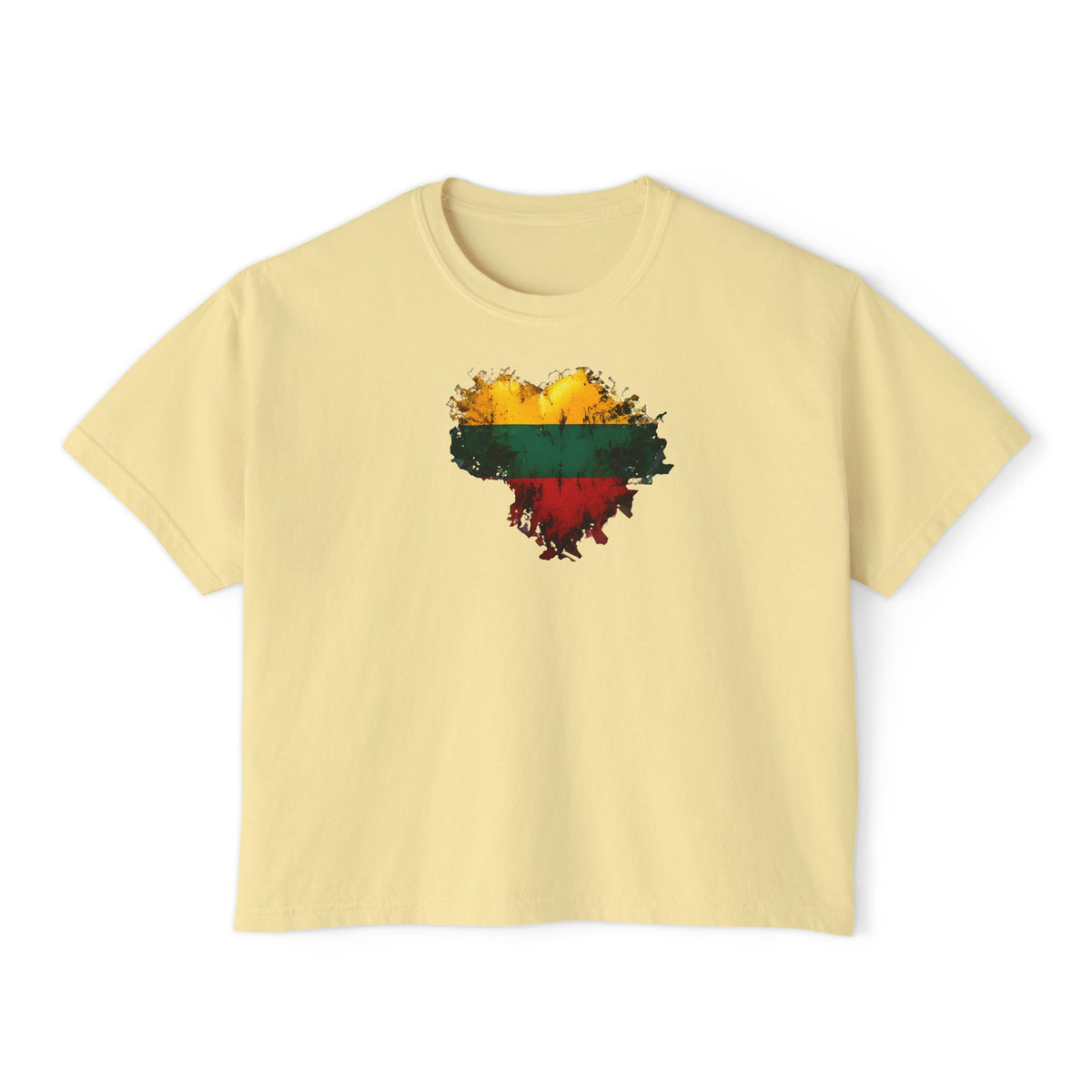 Lithuania Splatter Heart, Women's Boxy Tee