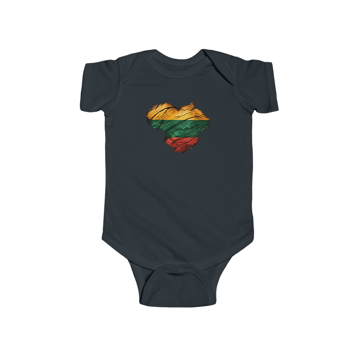 Lithuania Carved Wood Heart, Bodysuit, Infant Onesie