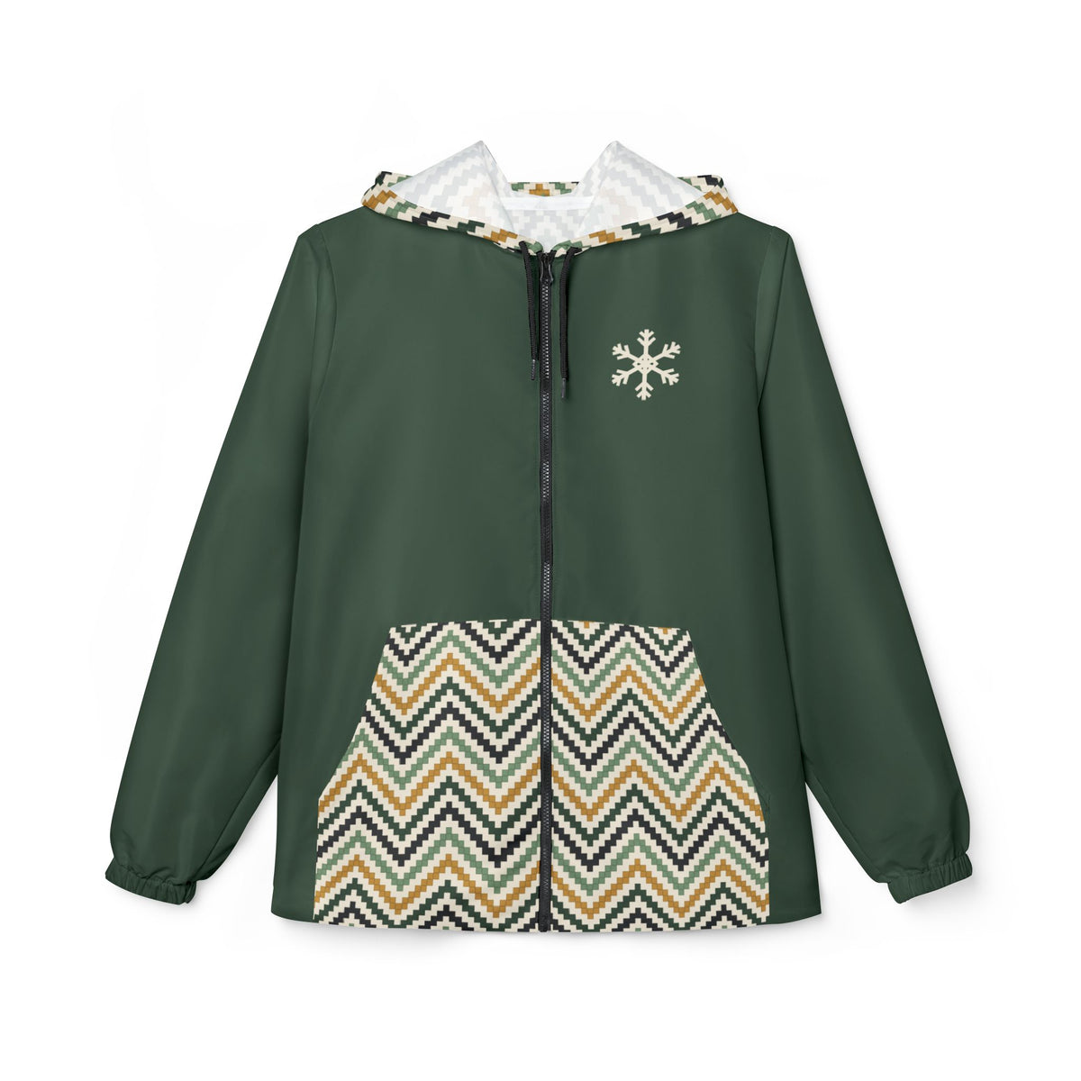 Windbreaker Jacket (AOP), Lithuania Ancient Roots, Green