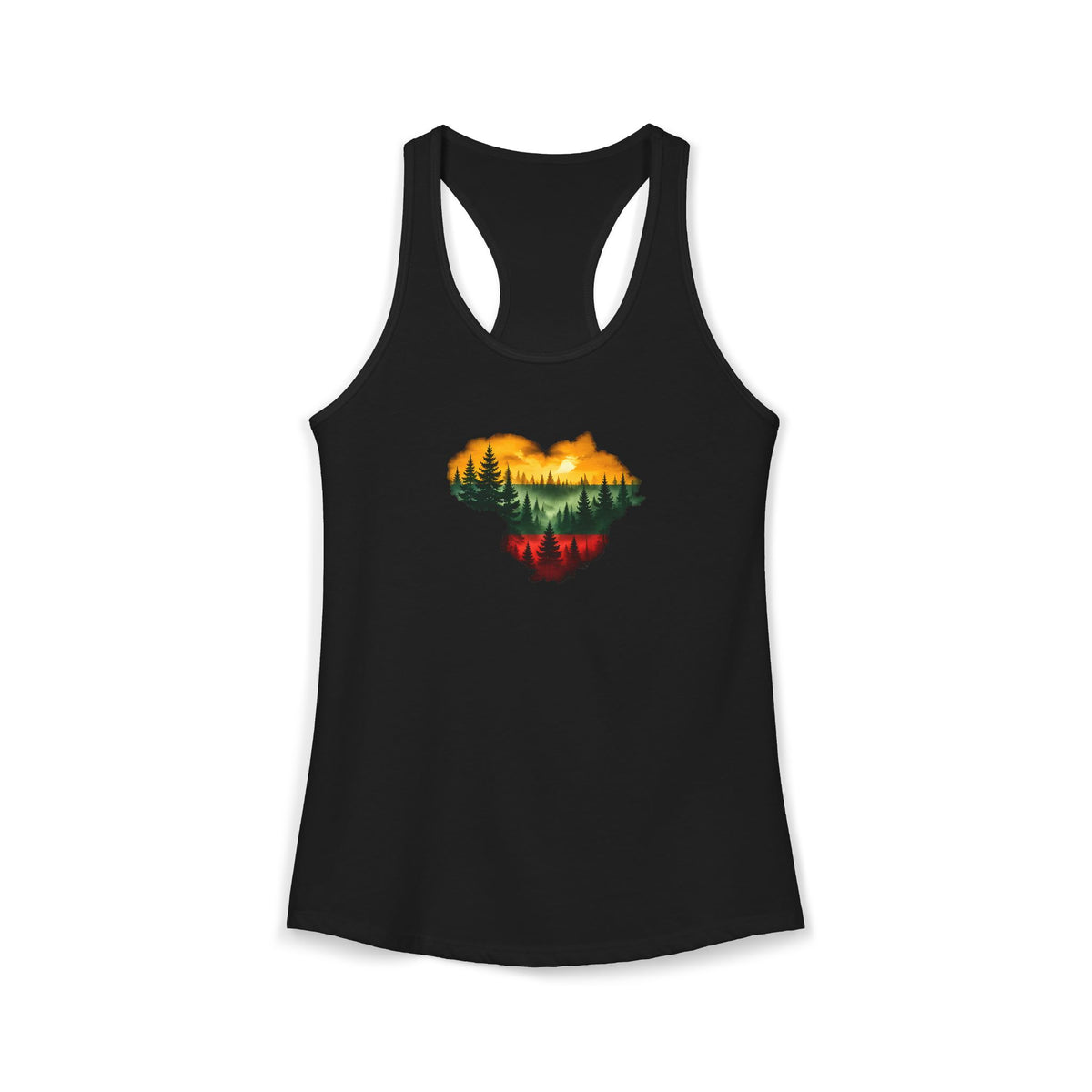 Lithuanian Forest Heart, Women's Ideal Racerback Tank