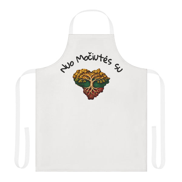 Lithuania Tree of Life Heart Design Apron | Kitchen Apron Nuo Močiutės Su
