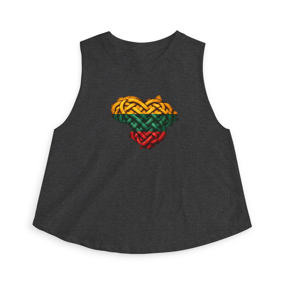 Lithuanian Celtic knot Heart, Women's Crop Top