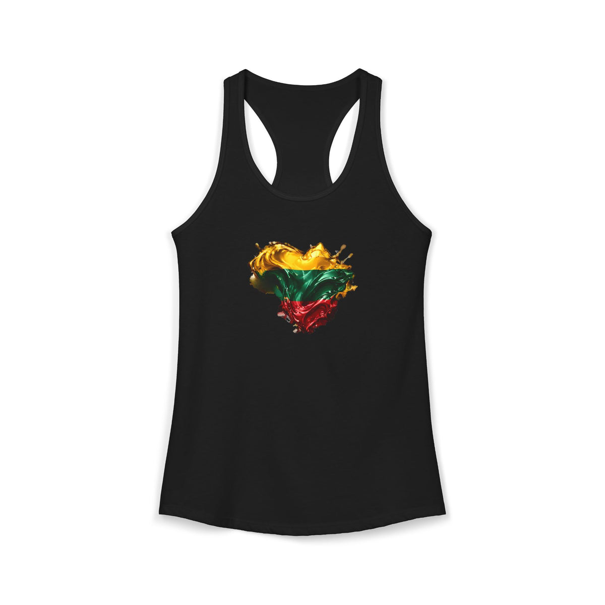 Lithuanian Liquid Gold Heart, Women's Ideal Racerback Tank