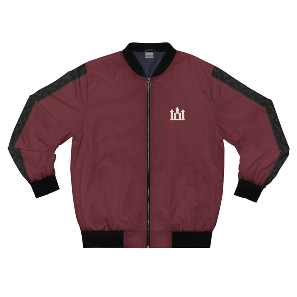 Burgundy Men's Bomber Jacket Lithuanian Dark